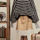 Stripe Puff Sleeve Sweater